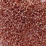 4mm Ball Posts with Loop - Rose Gold