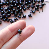 6mm Ball Posts with Loop - Black