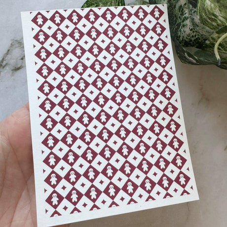 Gingerbread Boy Tiles - Water Soluble Transfer