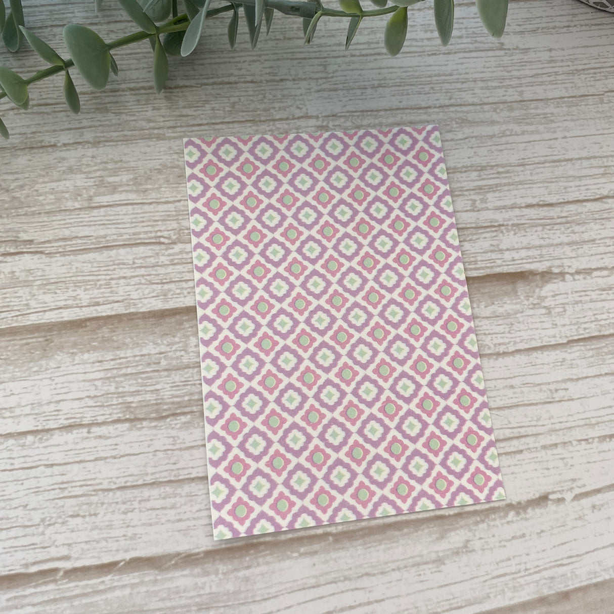 Floral Tile in Lilac - Water Soluble Transfer