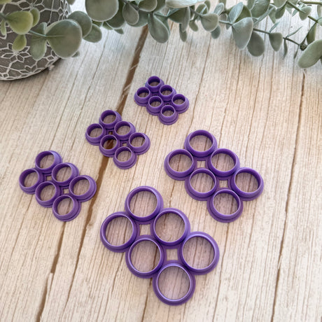 Circle Stud Multi-Cutter Bundle STL - digital download