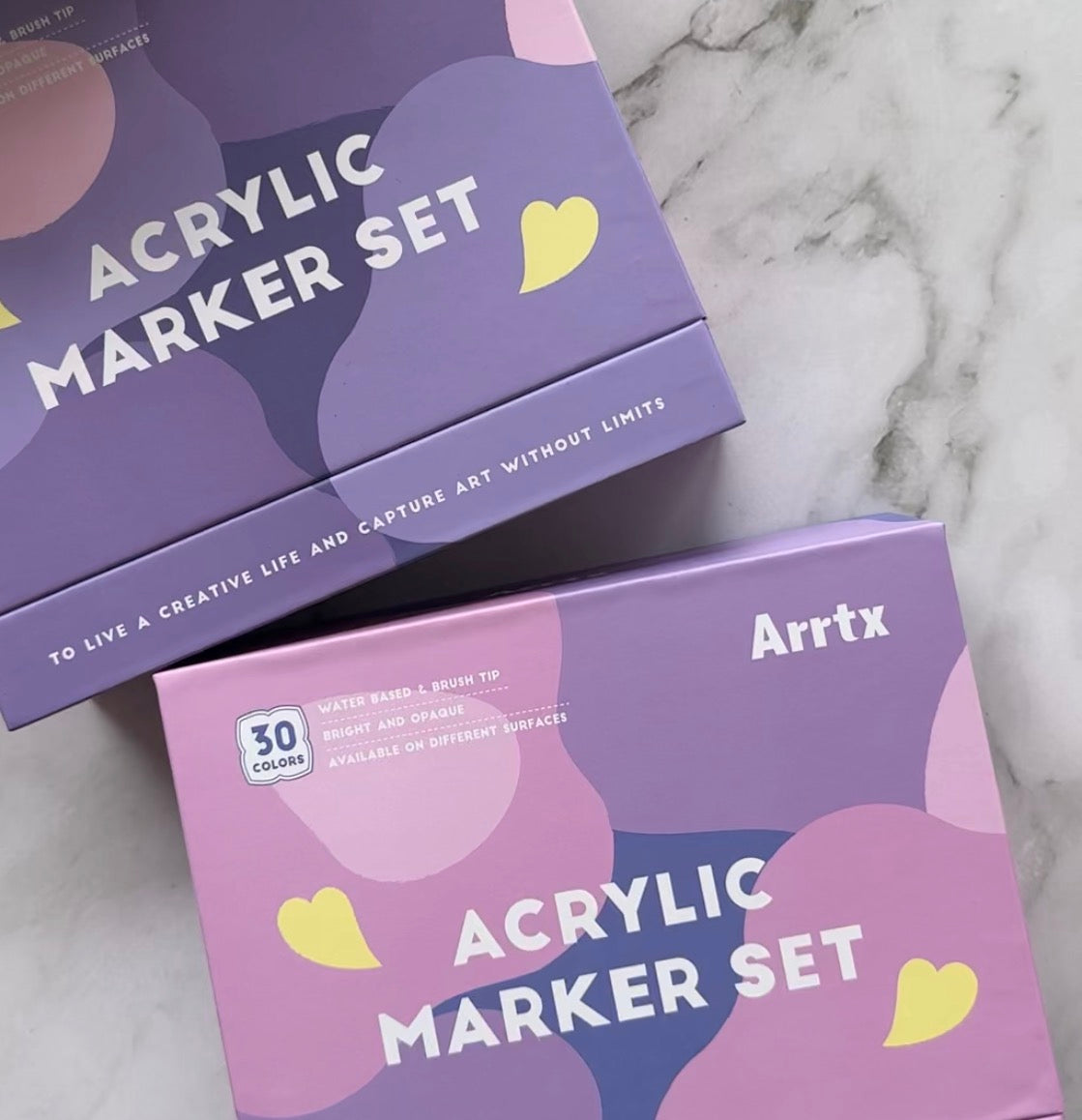 Arrtx Acrylic Paint Pens - 30 Colour Set Paint Markers