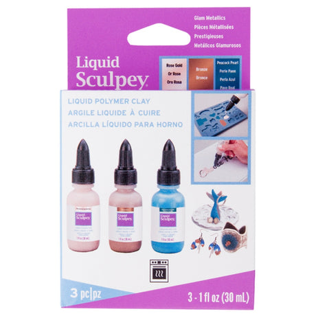Liquid Sculpey - Glam Metallics - 3 pack