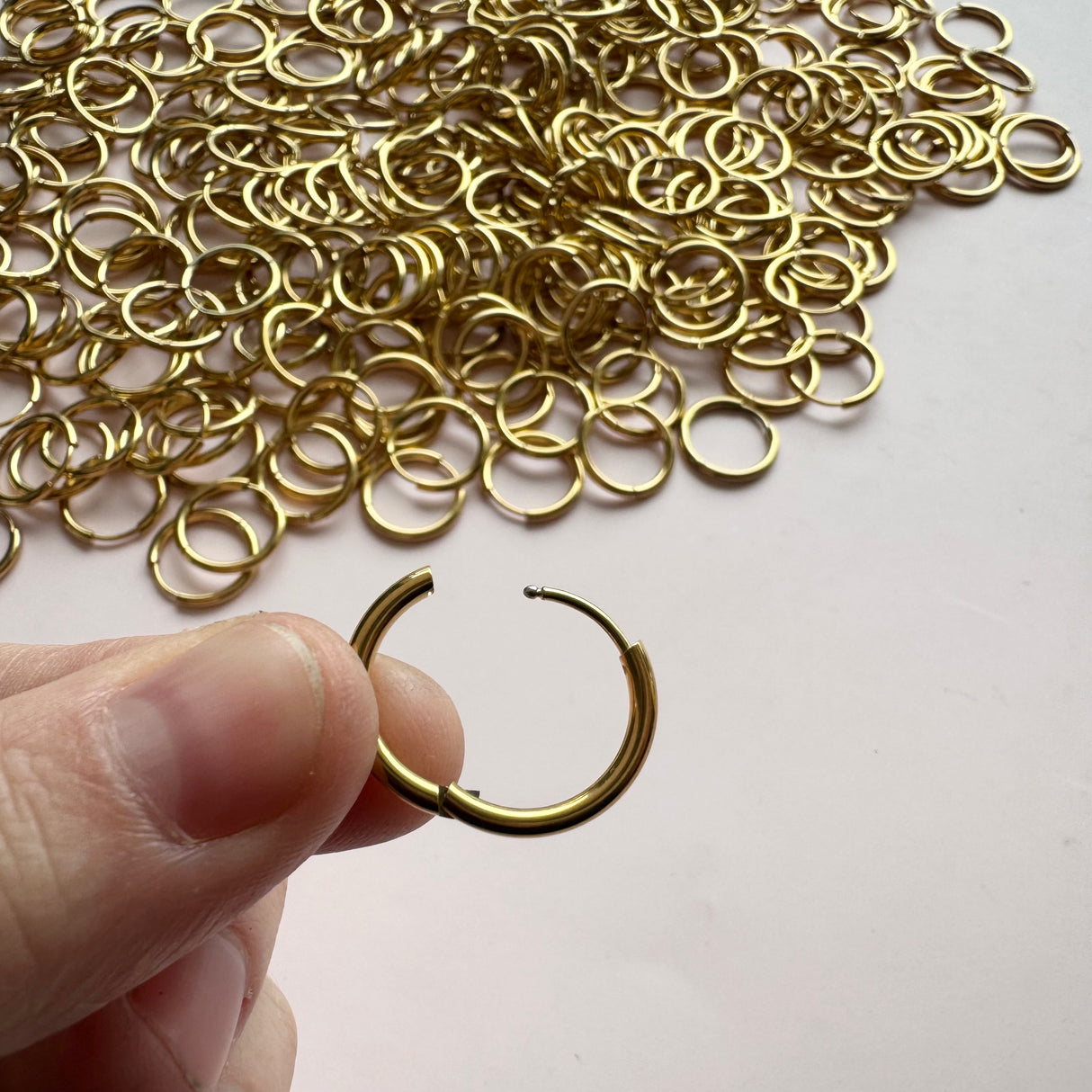 Minimalist Hoop - Gold Plated Stainless Steel