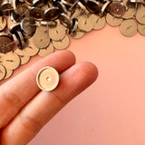 12mm Rimmed Bezel Earring Stud Post - Stainless Steel