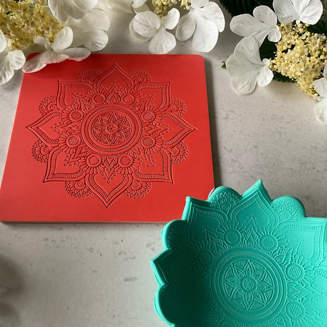 Intricate Mandala Trinket Dish - Texture Mat