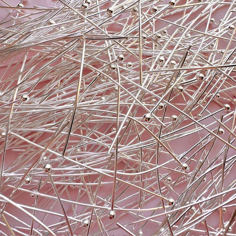 Ball Head Pins - Silver Plated Stainless Steel