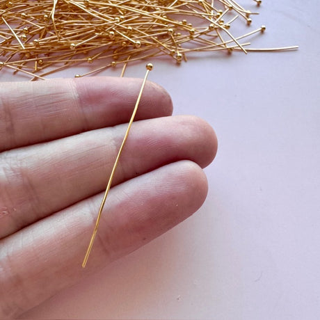 Ball Head Pins - Gold Plated Stainless Steel