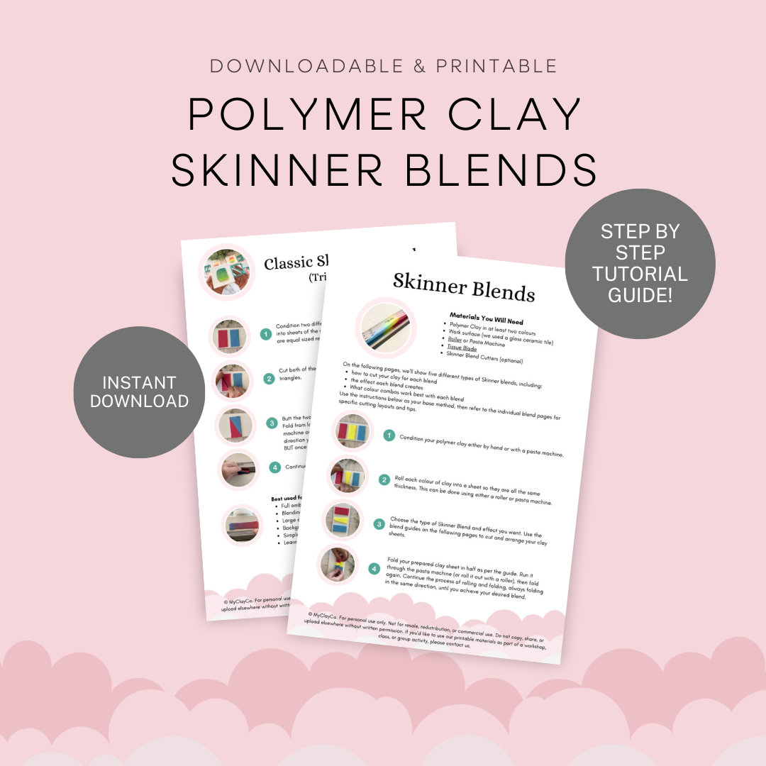 Polymer Clay Skinner Blends - Printable Tutorial