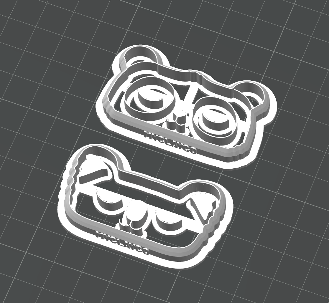 Panda + Tiger Kids Barette Cutter Set STL - digital download