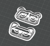 Panda + Tiger Kids Barette Cutter Set STL - digital download