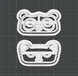 Panda + Tiger Kids Barette Cutter Set STL - digital download