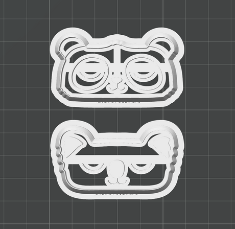 Panda + Tiger Kids Barette Cutter Set STL - digital download