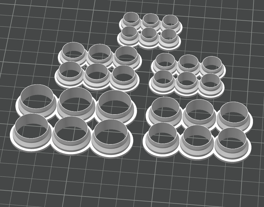 Circle Stud Multi-Cutter Bundle STL - digital download