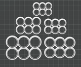 Circle Stud Multi-Cutter Bundle STL - digital download