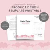 Product Design Template Printable