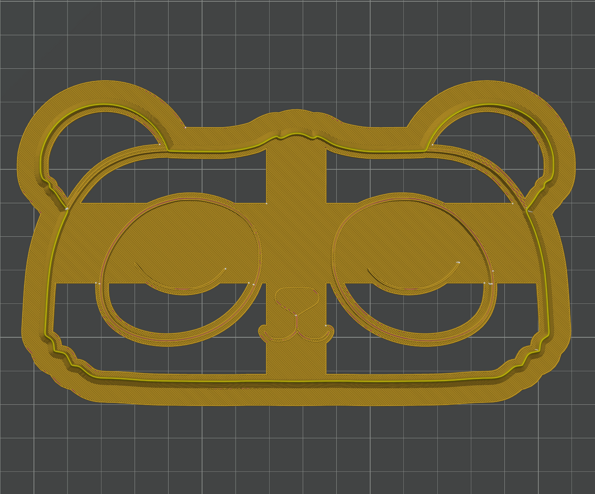 Panda Glasses Tray Cutter STL - digital download