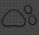 Paw Print Decor - 4 Cutter Set STL - digital download
