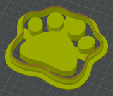 Paw Print Decor - 4 Cutter Set STL - digital download