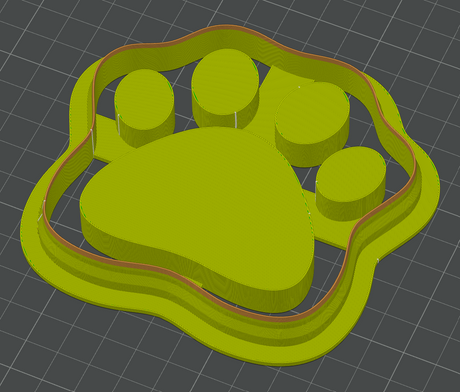 Paw Print Decor - 4 Cutter Set STL - digital download