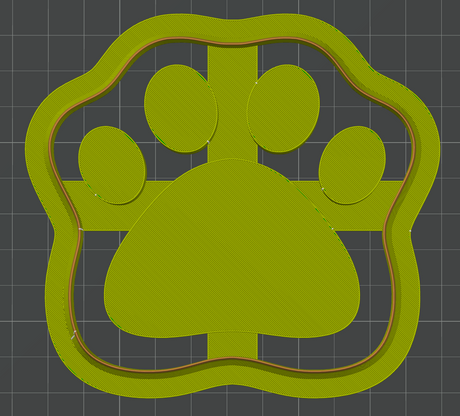 Paw Print Decor - 4 Cutter Set STL - digital download
