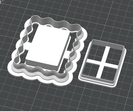 Postage Stamp Frame 80mm Decor Cutter STL - digital download