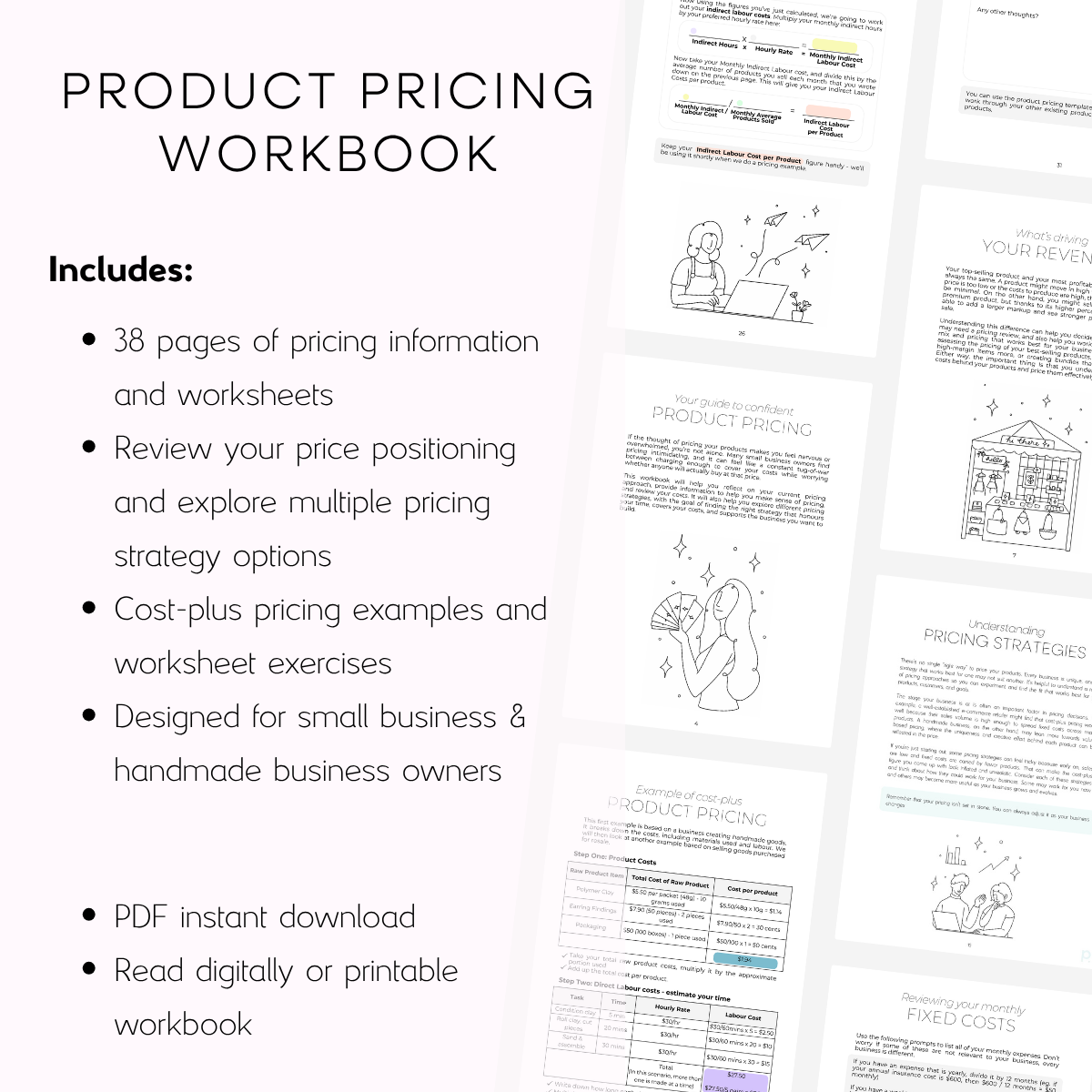 Product Pricing Workbook Printable