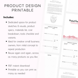 Product Design Template Printable