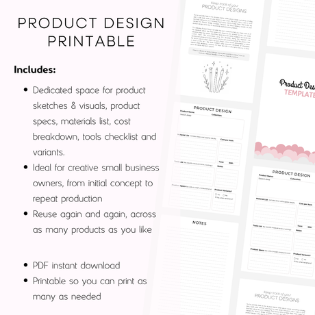 Product Design Template Printable