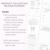 Product Collection Planner - Printable Planner for Creative & Handmade Business