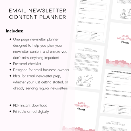 Email Newsletter Planner Printable