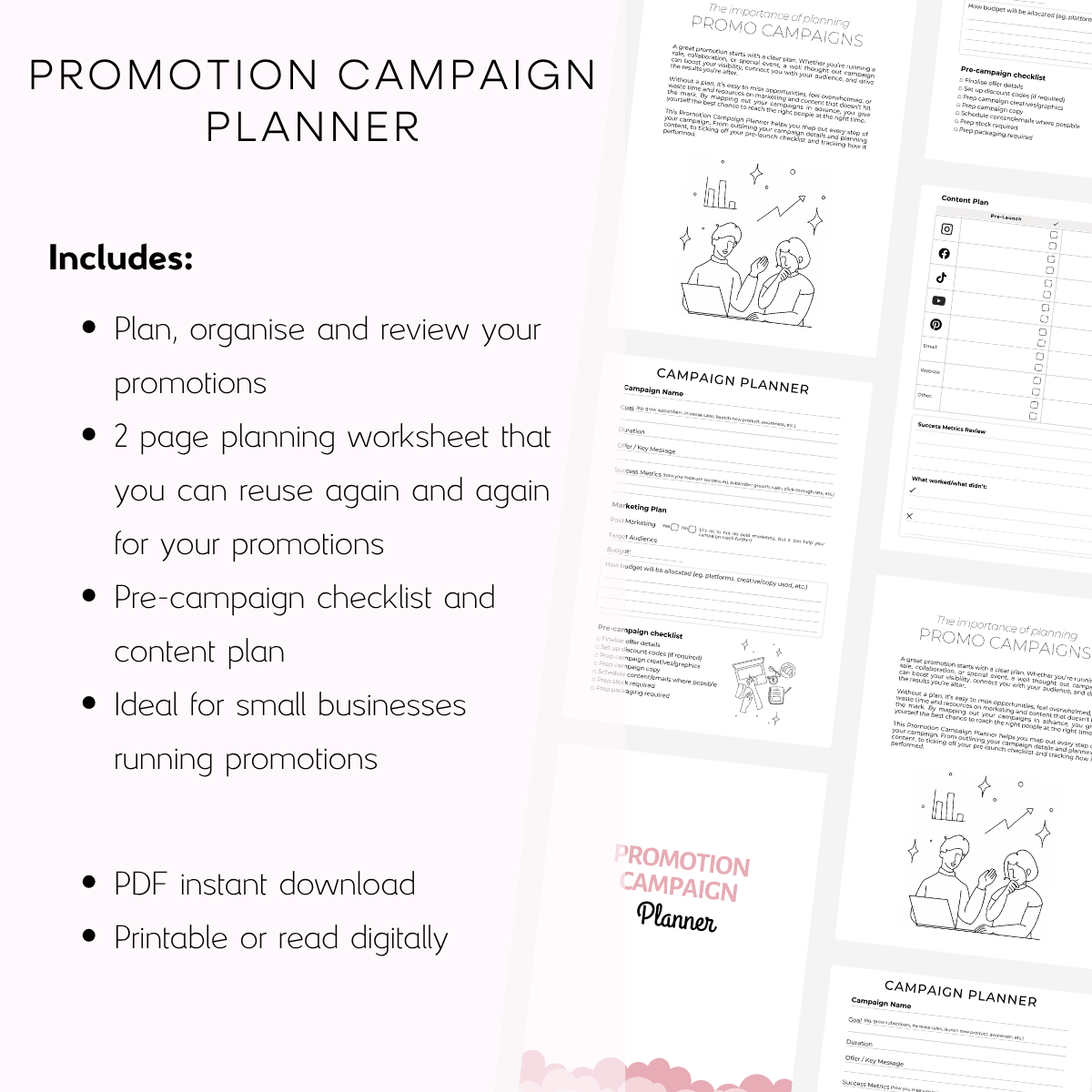 Promotion Campaign Planner Printable
