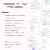 Product Pricing Workbook Printable