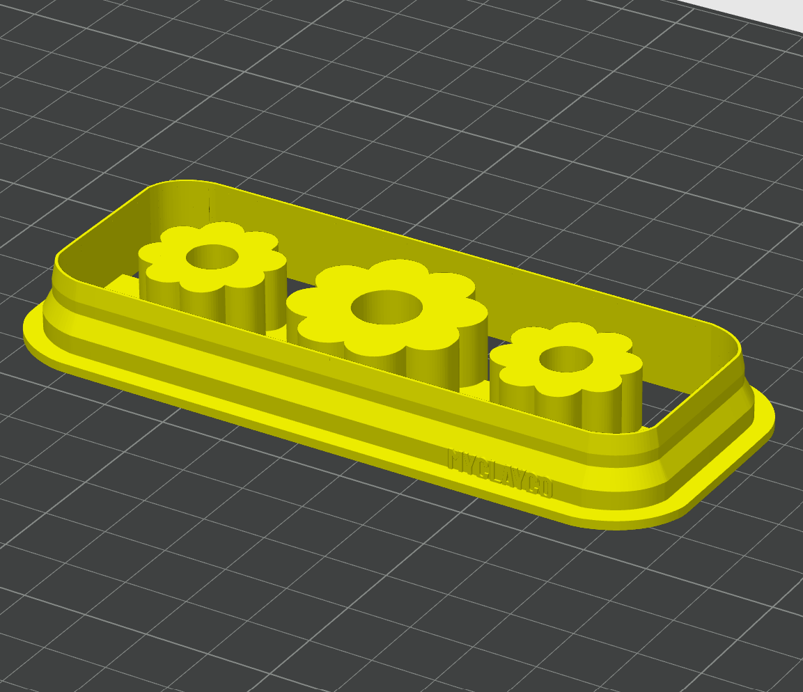 Retro Flower Tile Bookmark Cutter STL - digital download