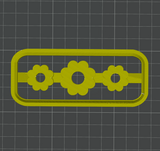 Retro Flower Tile Bookmark Cutter STL - digital download