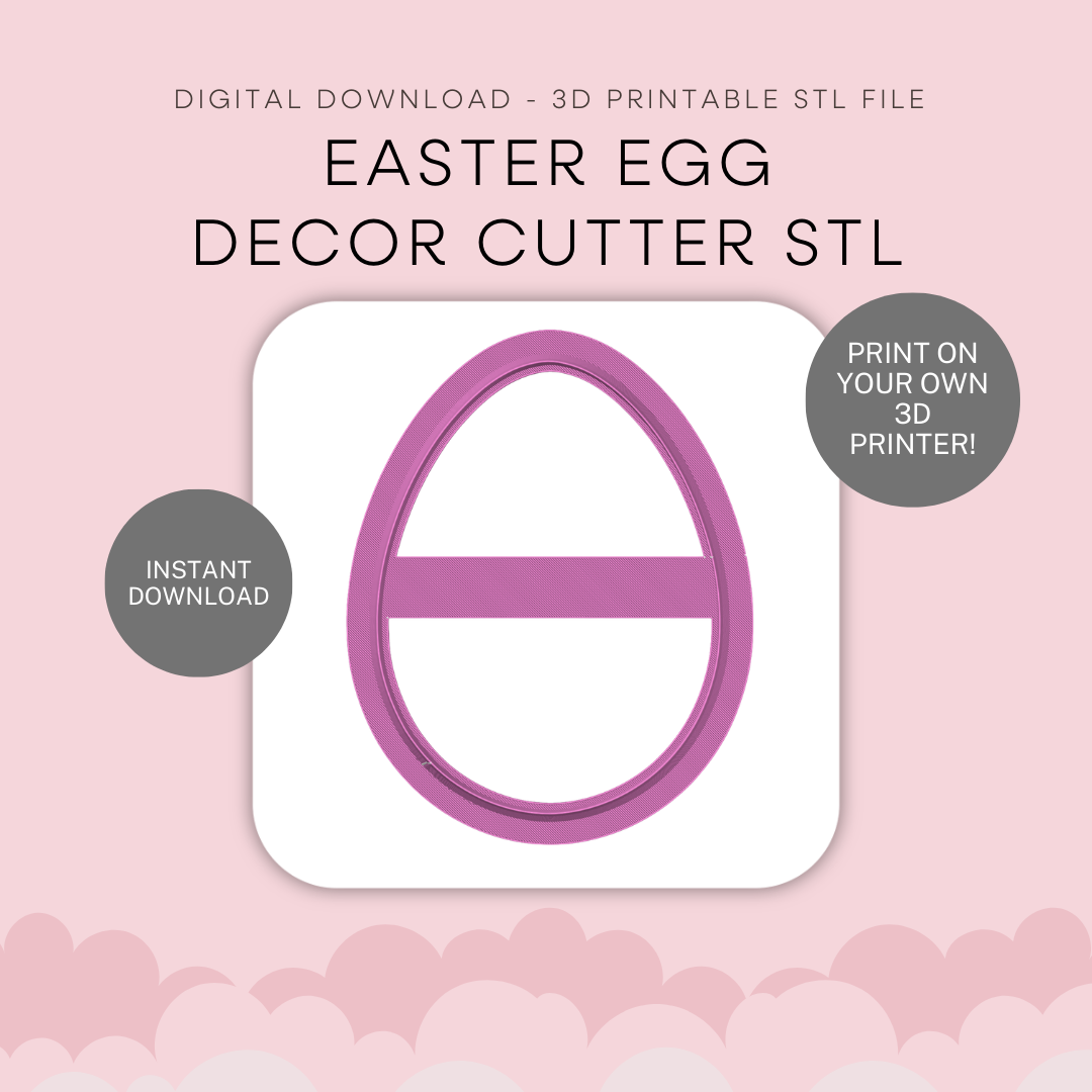 Easter Egg 100mm Decor Cutter STL - digital download