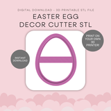 Easter Egg 100mm Decor Cutter STL - digital download