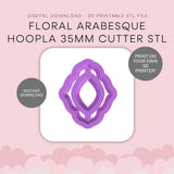 Floral Arabesque 35mm Cutter STL - digital download