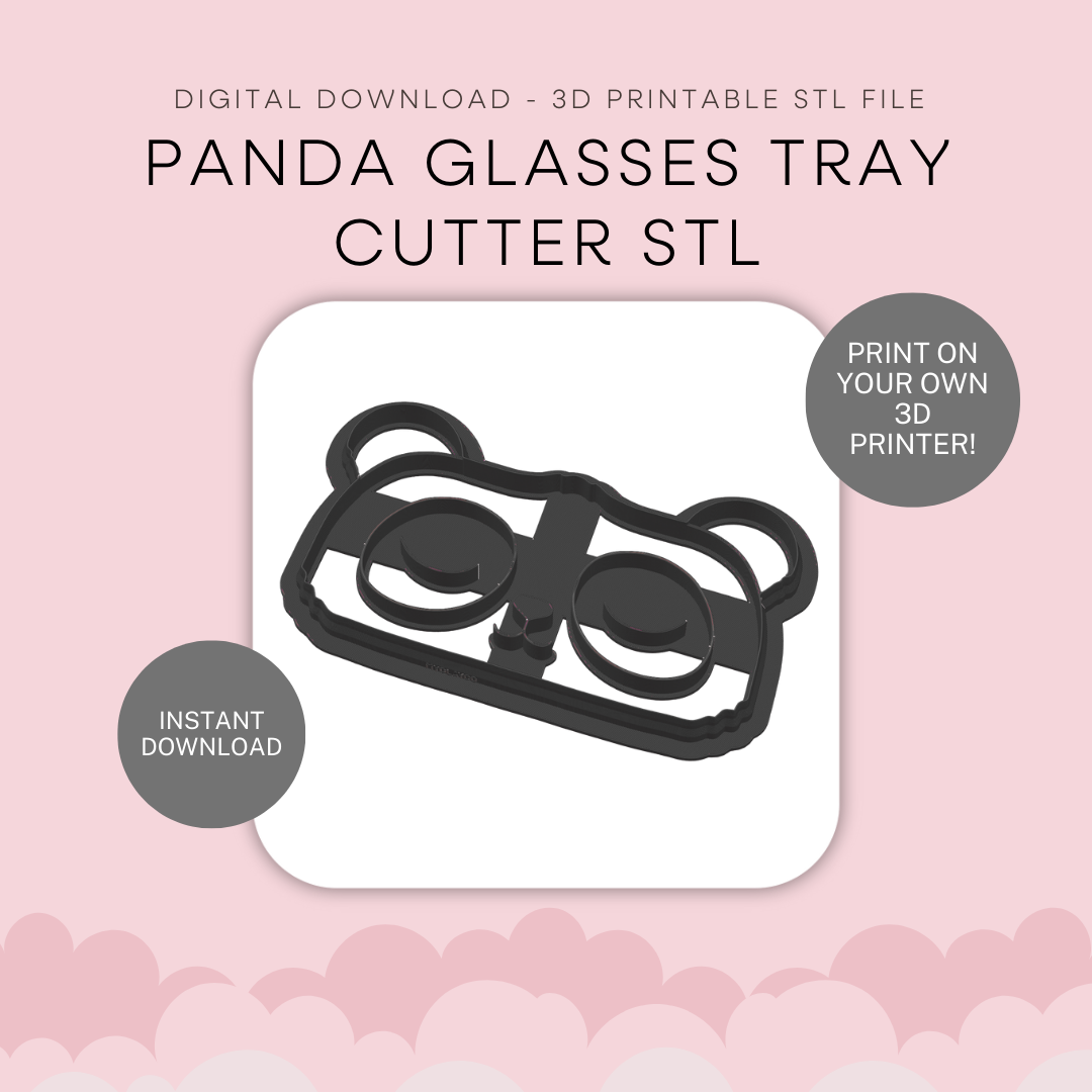 Panda Glasses Tray Cutter STL - digital download