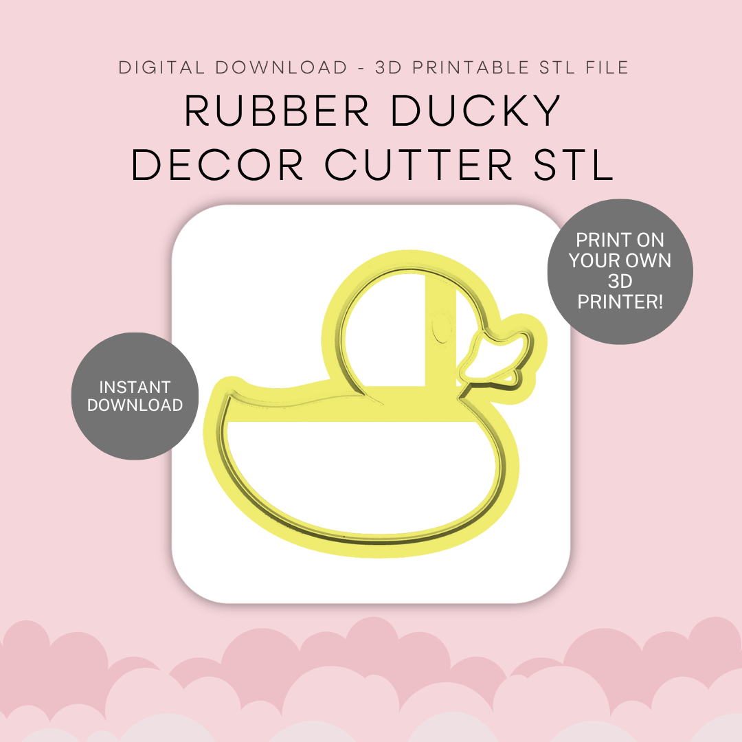 Rubber Ducky Decor Cutter STL - digital download