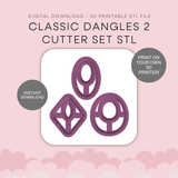 Classic Dangles 2 Cutter Set STL - digital download
