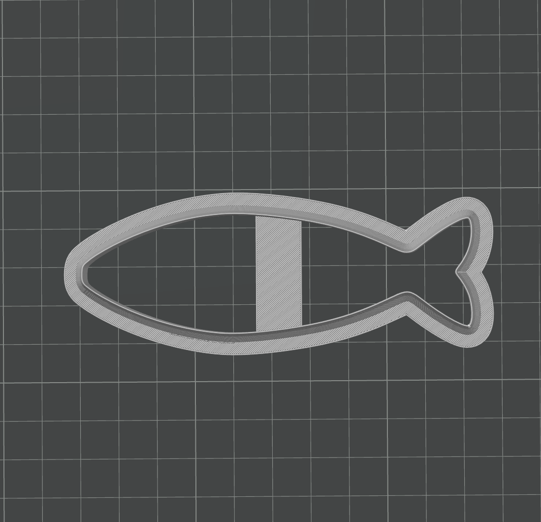 Sardine Fish Bookmark Cutter STL - digital download