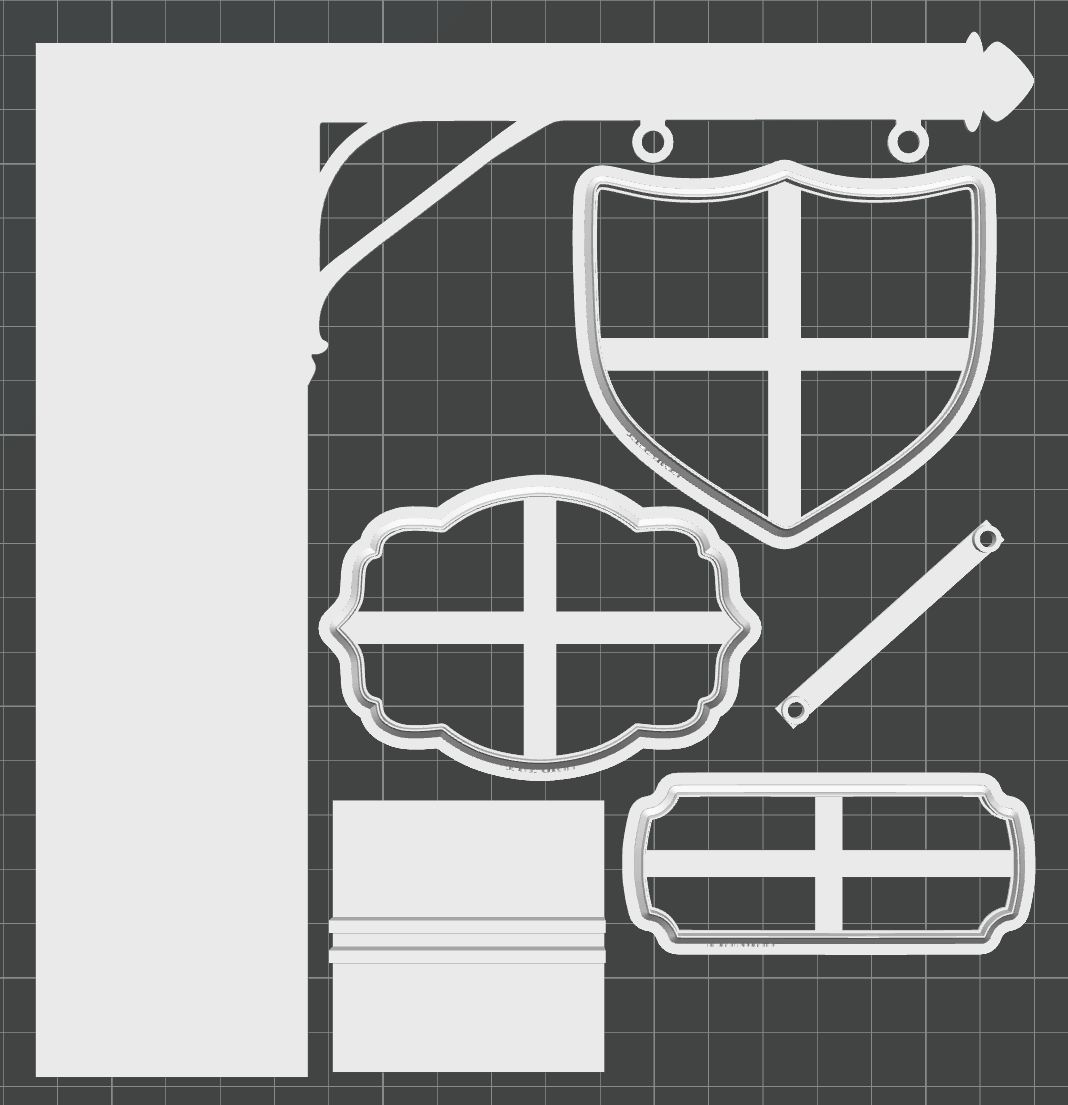 Bookshelf Tavern Sign Bundle STL - digital download