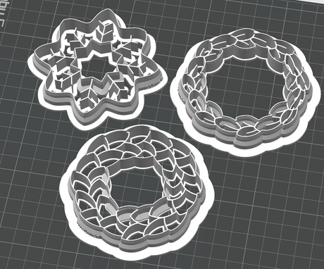 Christmas Wreath Decoration Set STL - digital download