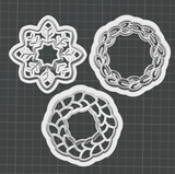 Christmas Wreath Decoration Set STL - digital download