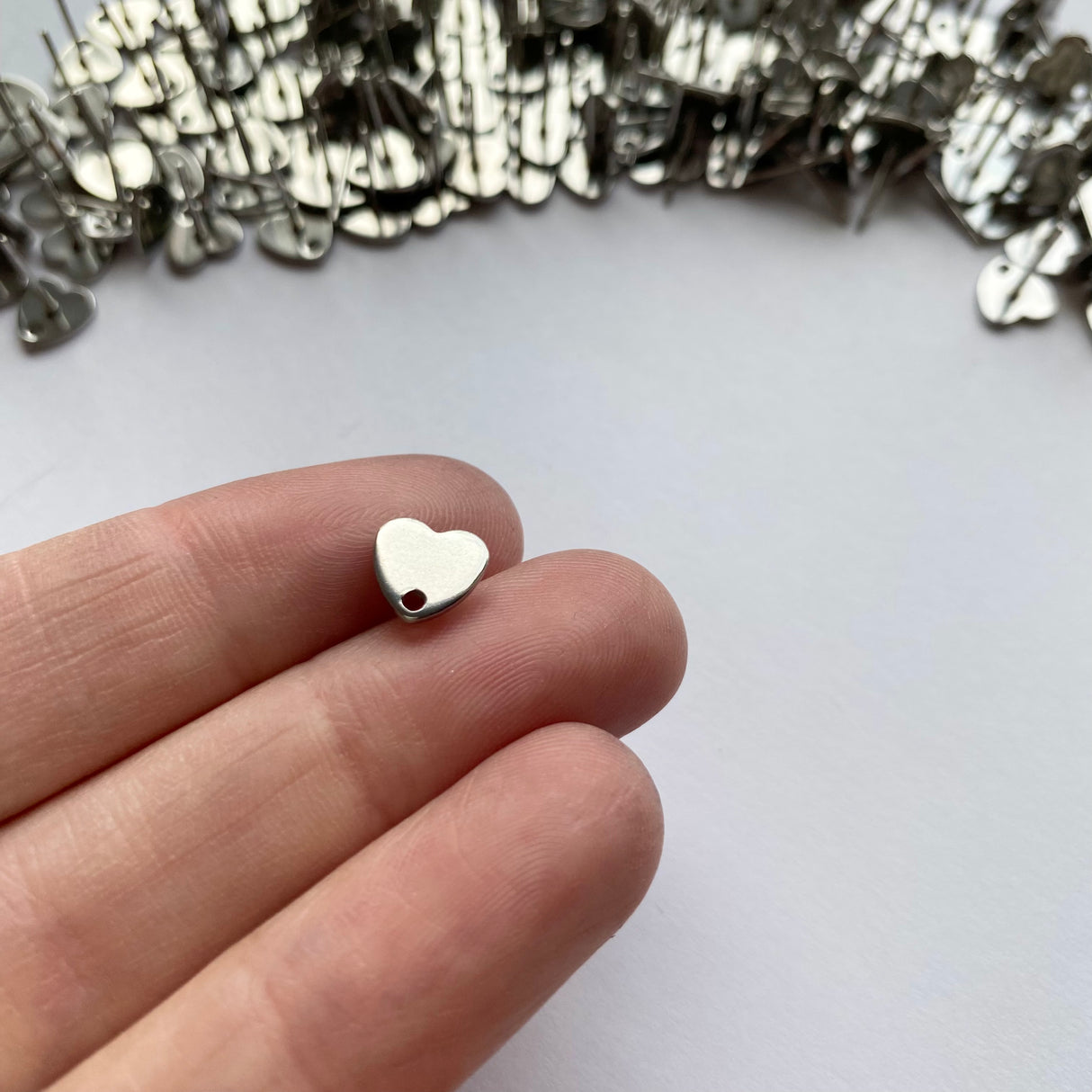 Heart Stud Topper - Stainless Steel