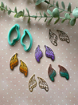 Butterfly Wing Charms - Stainless Steel - 10 pack