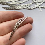 Gum Leaf Charms - Stainless Steel - 10 pack