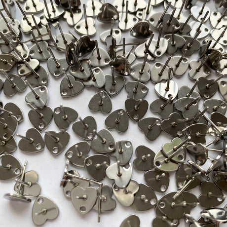 Heart Stud Topper - Stainless Steel