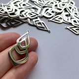 Double Drop Charms - Stainless Steel